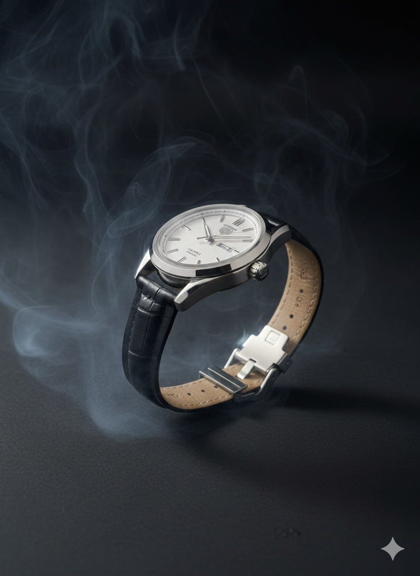 Carrera Watch with Black Belt & Date - Premium Timepiece