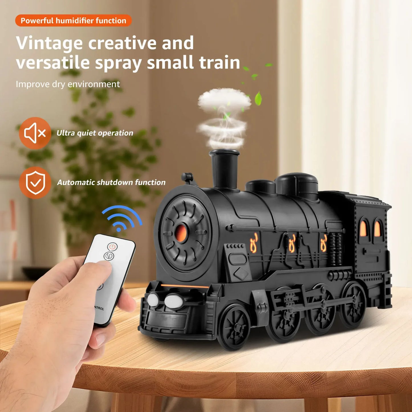 "Steam Train Essential Oil Diffuser: Relaxation Meets Timeless Charm!"