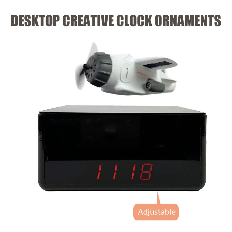 "Creative Floating Airplane Alarm Clock: A Touch of Technology and Style!"