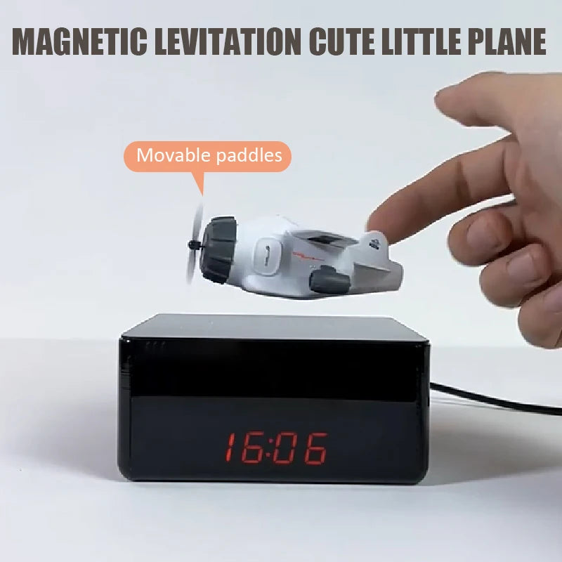 "Creative Floating Airplane Alarm Clock: A Touch of Technology and Style!"